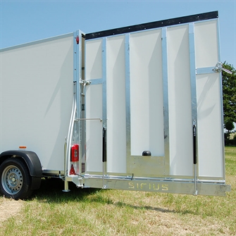 Sirius Cargotrailer G455 - 2.500 kg inkl. multirampe, surringsskinner og støtteben