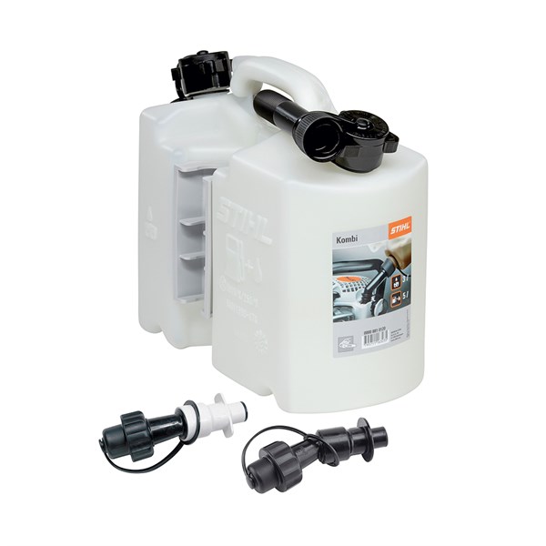 STIHL Kombi-dunk, transparent, 5 l/3 l - inkl. automatiske påfyldningsstudser