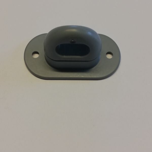 Presenningsknap, drejbar - grå