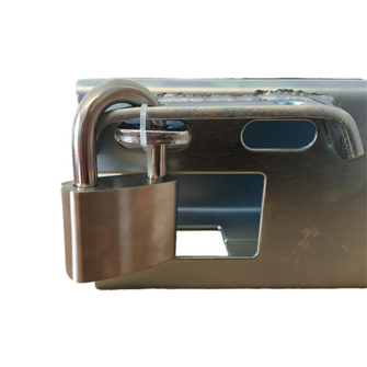 Trailerlås PROF-SERIES inkl. rustfri hængelås og 4 nøgler