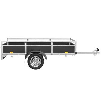 Saris Classic Wood Trailer - AMG75 - 750 kg. Traileren har sider af træ og er vist med siden til