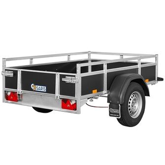 Saris Classic Wood Trailer - BSG135 - 1.350 kg. Traileren ses skråt bagfra.