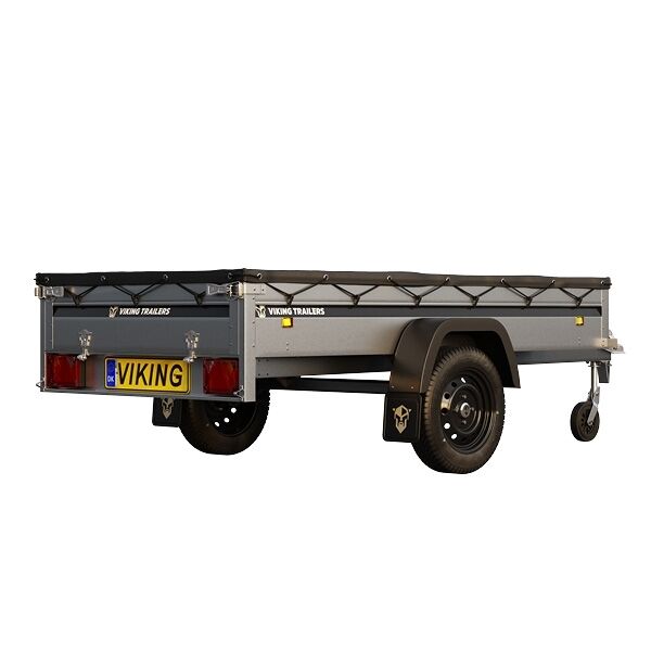 Viking Trailers – Freya LBS XX2312 Flad presenning, sort, inkl. presenningskroge