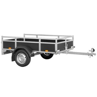 Saris Classic Wood Trailer - ASG75 - 750 kg. Traileren ses fra siden. Den har en enkelt aksel