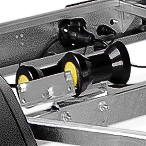 Brenderup - Basic båd - Kølrulleholder med 2 sorte forstærkede ruller