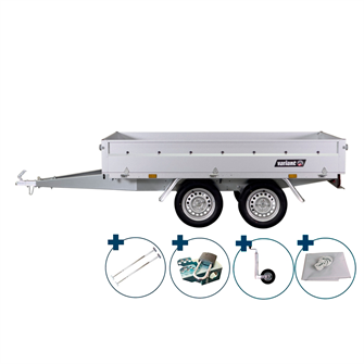 Variant 756 A ladtrailer - 750 kg | Inkl. Flad presenning, næsehjul, lås og 2x presenningsbøjle