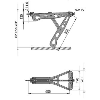 AL-KO - Støtteben Premium - 1.250 kg