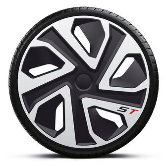 18" ST Sølv hjulkapselsæt