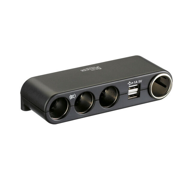 Strømudtag med 4 udtag og USB 12/24v