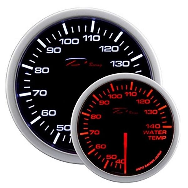 Vandtemperatur-måler "smoke" 52mm