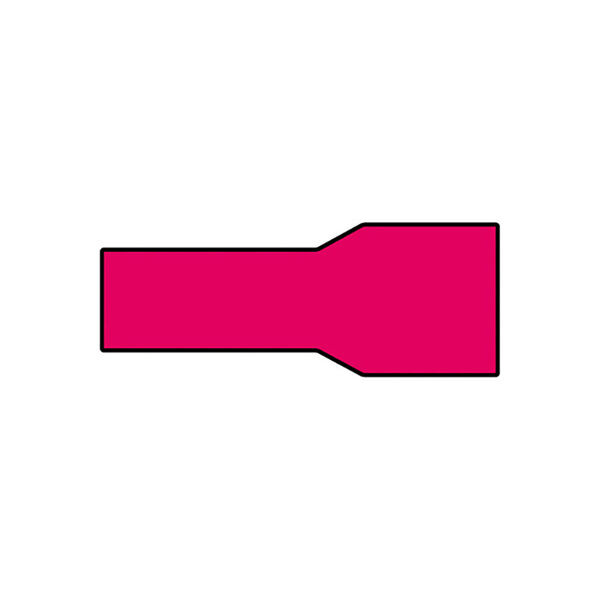 Kabelsko rød hun flad isol. 0,5-1,5mm2