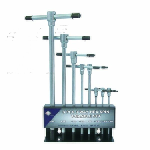 Bato T-greb stiftnøglesæt metal 2,0-10,0 mm