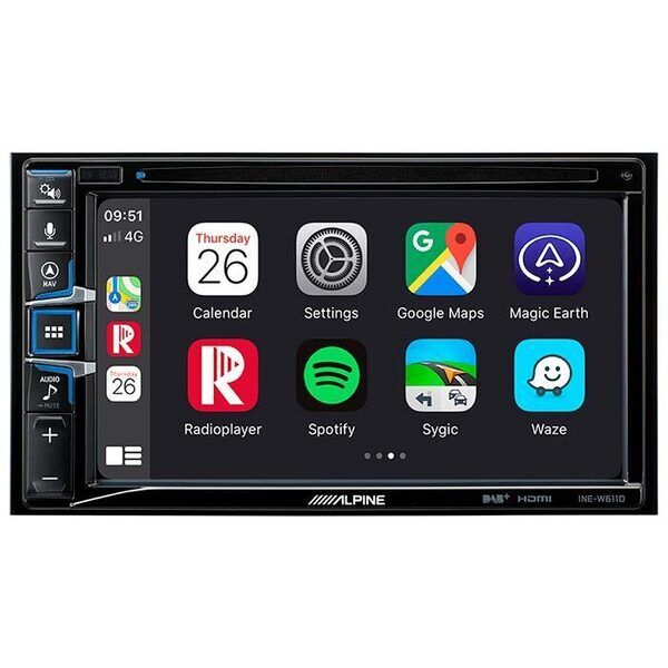 Alpine INE-W611D 2-DIN multimedia station med navi