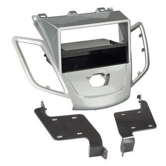 2-DIN radioramme m/lomme Ford Fiesta uden display sølv