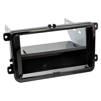 2-DIN radioramme m/lomme Seat/Skoda/VW piano sort
