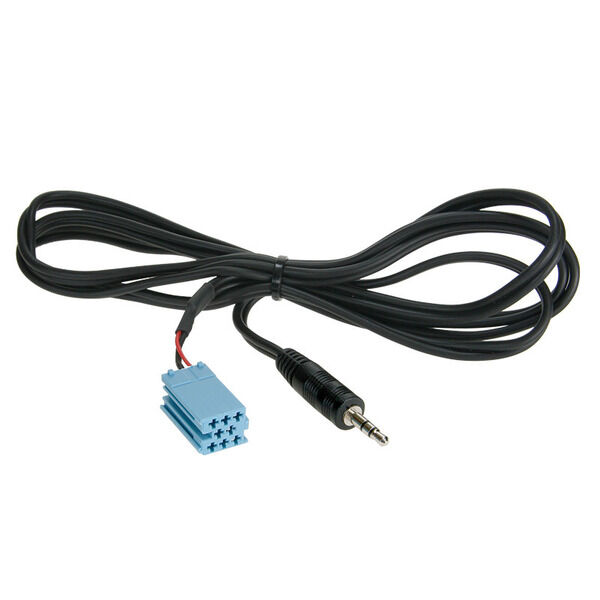 Aux adapter MINI-iso->mini-jack 1,25 m.
