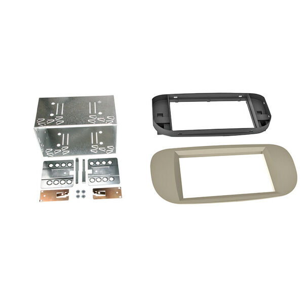 2-DIN kit Fiat 500 05->  beige