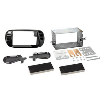 2-DIN radioramme Fiat 500 10/2007-07/2015 mat sort