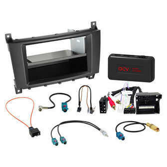 Komplet 2-DIN Kit m. rum Mercedes C-class 2004-2008