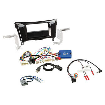2-DIN kit m/lomme Nissan Qashqai/X-Trail ratbetj.