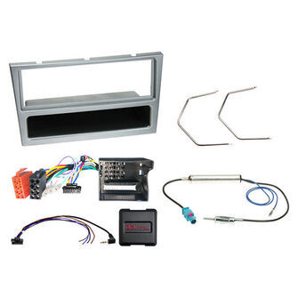 Komplet 1-DIN Kit m. rum Opel matt-chrome  CAN Bus