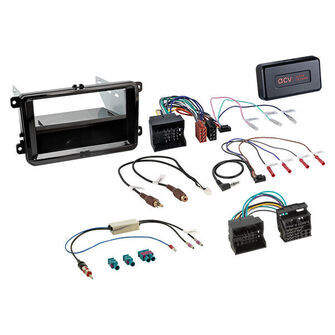 Komplet 2-DIN Kit m. rum Skoda/VW piano 40Pin/52Pin