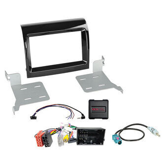 2-DIN kit Citroen/Fiat/Opel/Peugeot m/OEM HU ratbetj.