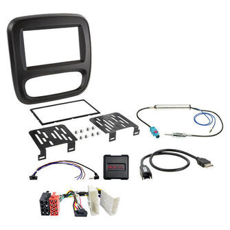 2-DIN kit Fiat/Nissan/Opel/Renault u/klima ratbetj.