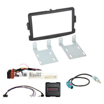 2-DIN kit Dacia/Fiat/Nissan/Opel/Renault sort ratbetj.