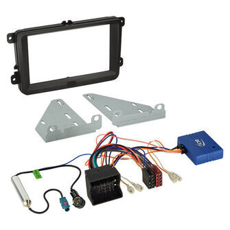 2-DIN kit Seat/Skoda/VW  CAN Bus/antenne sort