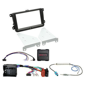 2-DIN kit Seat/Skoda/VW  ratbetj./antenne sort