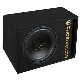 Phoenix Gold 12 subwoofer m kabler og fjernbetjening