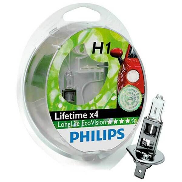 Philips LongLife EcoVision H1 55W 12V - Sæt