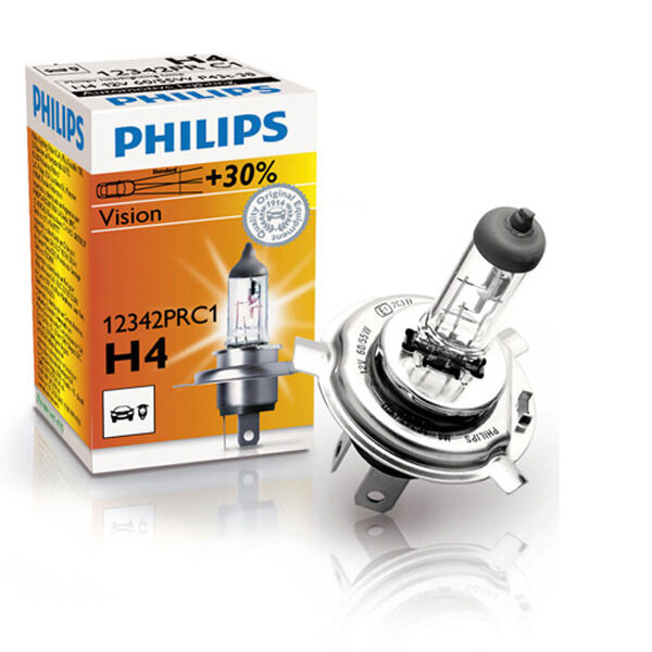 Philips Vision H4 60/55W 12V - 1 stk.