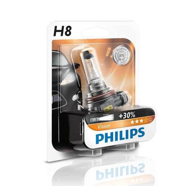 Philips Vision Premium H8 35W 12V Blister - 1 stk.