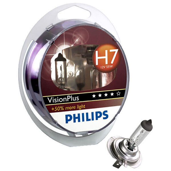 Philips Visionplus H7  55W 12V (+60%) - Sæt