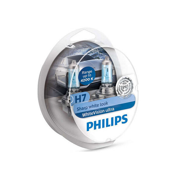 Philips WhiteVision Ultra H7/W5W 12V - Sæt