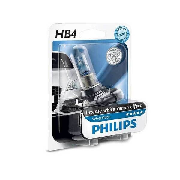 Philips Whitevision HB4 55W 12,8V - 1 stk.
