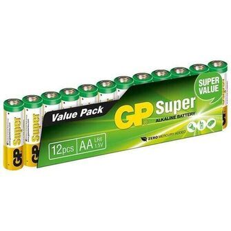 Gp lr06/aa batterier 12 stk.