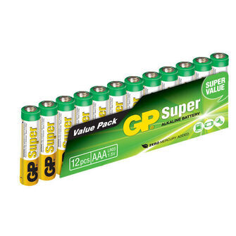 Gp lr03/aaa batterier 12 stk.