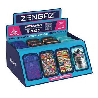 ZENGAZ stormlighter - Cube Bullet Display med 16 stk.