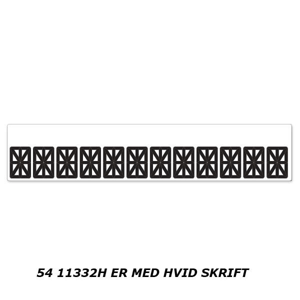 Firmanavn, 15 cifre. hvid