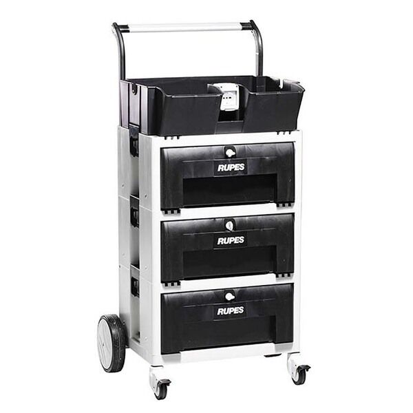 Polishing trolley with 3 drawes and