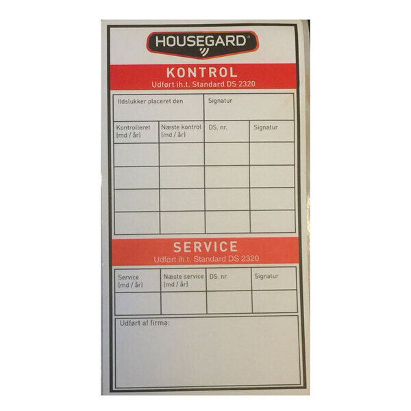 Kontrolmærkat, pulverslukker 6kg