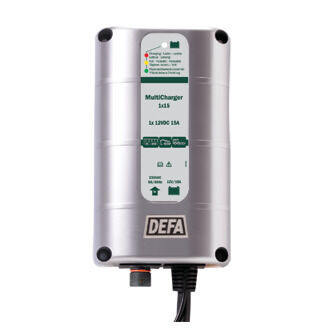 DEFA multicharger 12v 1 x 15a, schuko