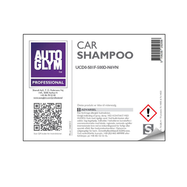 Label Autoglym Carshampoo No. 14