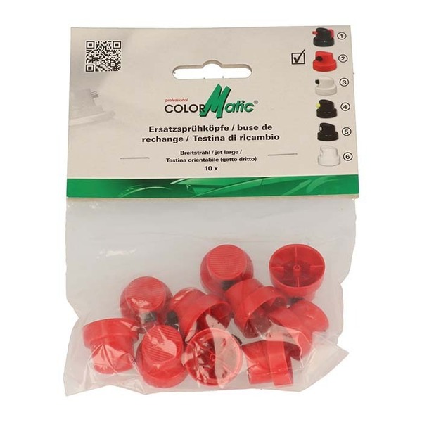 ColorMatic Justerbar dyse, rød-sort (10 stk)