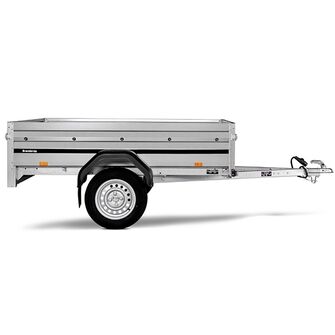 Brenderup 2205 SUB Trailer med nedfældelig forsmæk - 750 kg. Traileren set fra siden