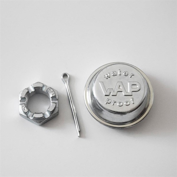 WAP Navkapsel Ø48mm M20x1,5mm kronemøtrik og split - WAP184RS