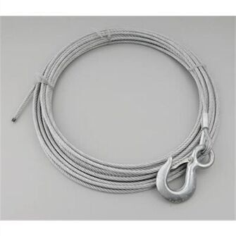 Wire med krog til Thor Winch T-4500 - Ø6,4mm x 14,5m